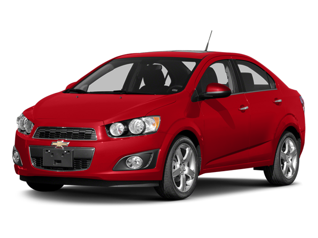 2014 Chevrolet Sonic LT in Cool Blue — front three-quarter view