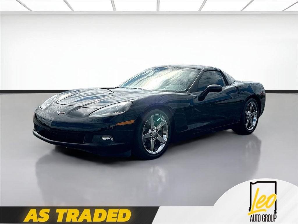 2007 Chevrolet Corvette Base in Black — front three-quarter view