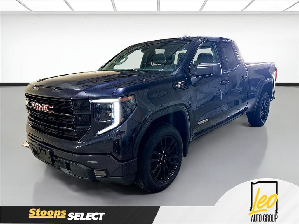 2023 GMC Sierra 1500 Elevation in Titanium Rush Metallic — front three-quarter view