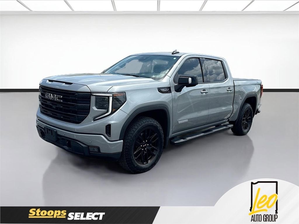 2026 GMC Sierra 1500 Elevation in Sterling Metallic — front three-quarter view