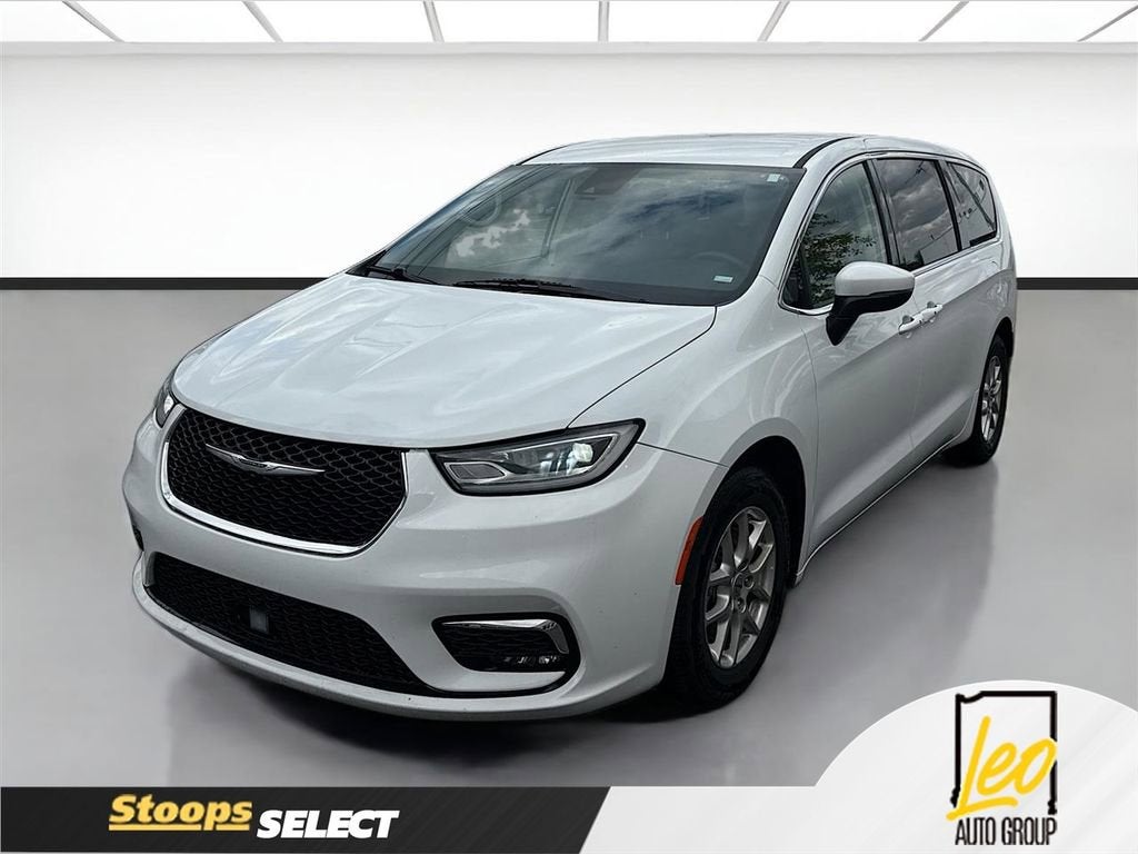 2023 Chrysler Pacifica Touring L in White — front three-quarter view