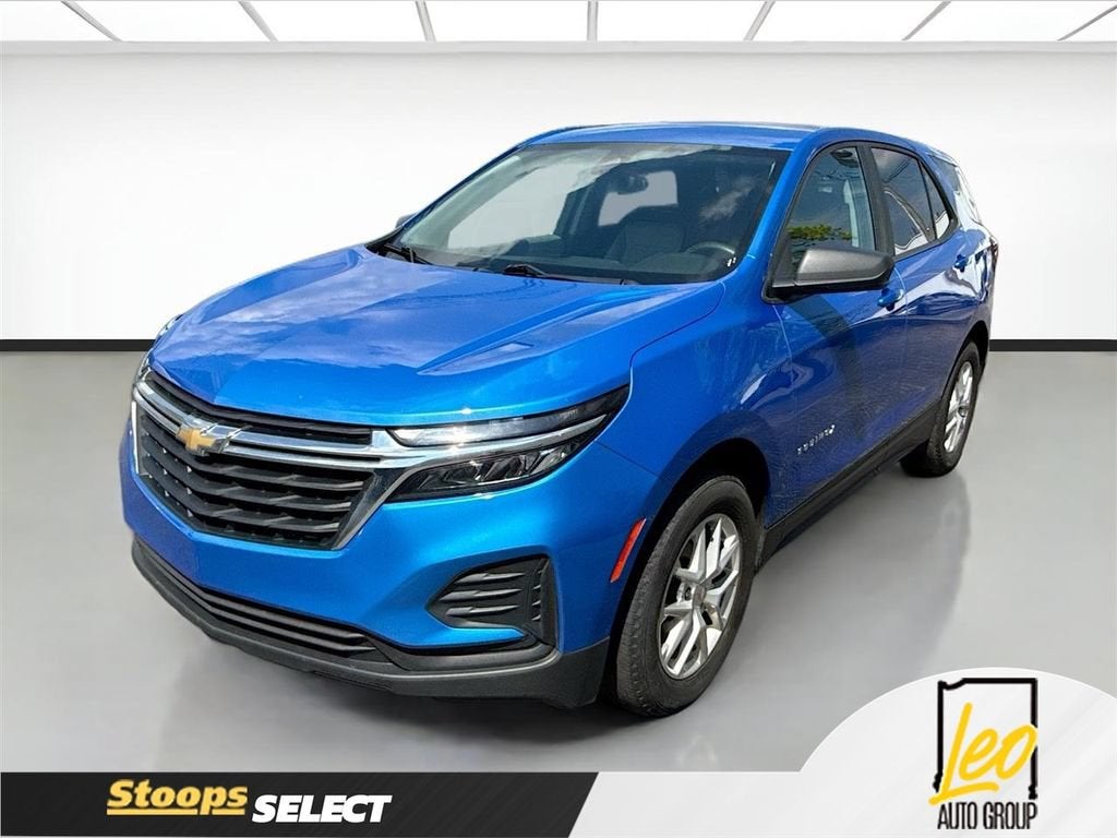 2024 Chevrolet Equinox LS in Riptide Blue Metallic — front three-quarter view