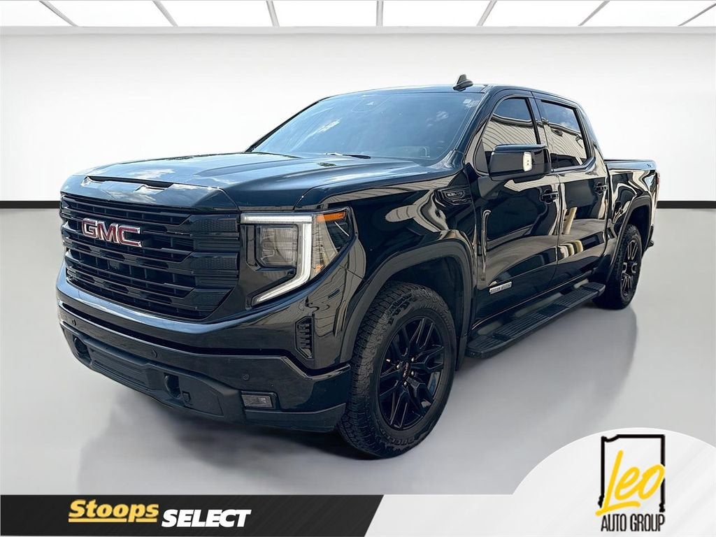 2025 GMC Sierra 1500 Elevation in Onyx Black — front three-quarter view