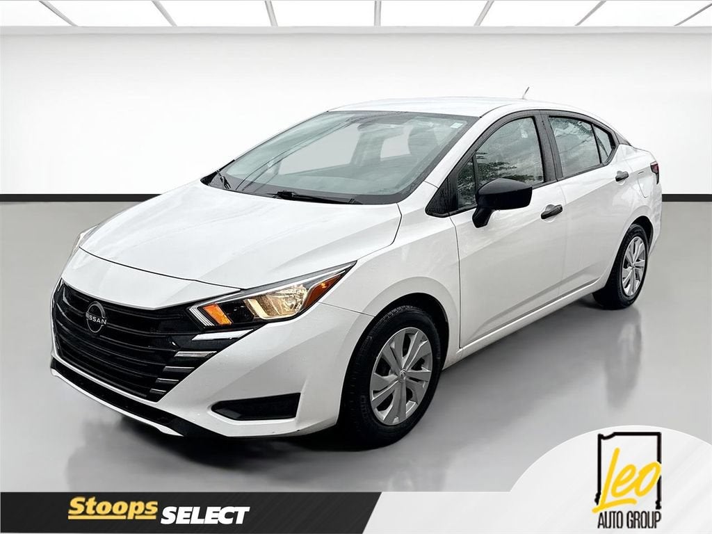 2023 Nissan Versa S in White — front three-quarter view