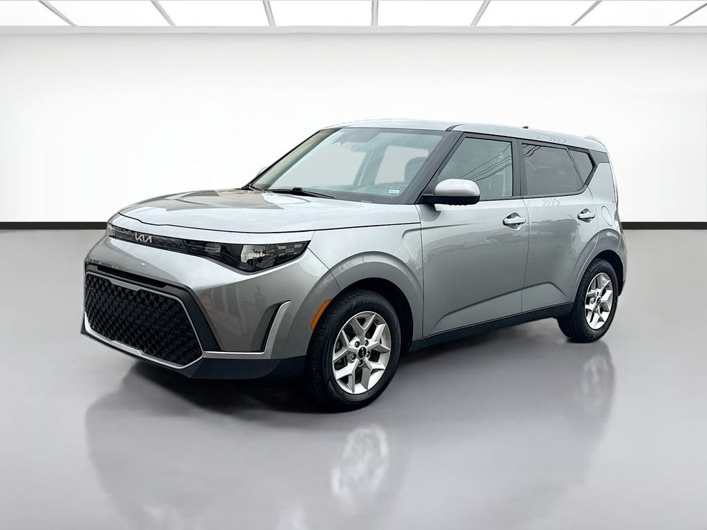 2024 Kia Soul LX in Gray — front three-quarter view