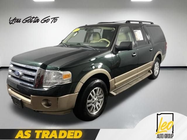 2012 Ford Expedition EL King Ranch in Green — front three-quarter view