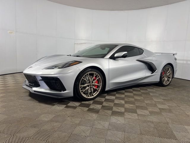 2026 Chevrolet Corvette Stingray 2LT in Blade Silver Metallic — front three-quarter view