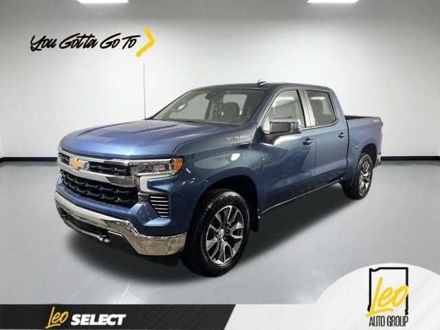 2024 Chevrolet Silverado 1500 LT (2FL) in Lakeshore Blue Metallic — front three-quarter view