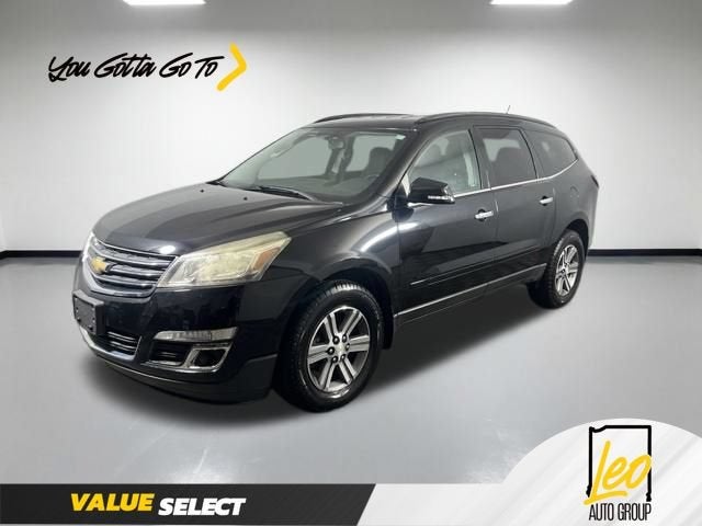 2017 Chevrolet Traverse LT in Mosaic Black Metallic — front three-quarter view