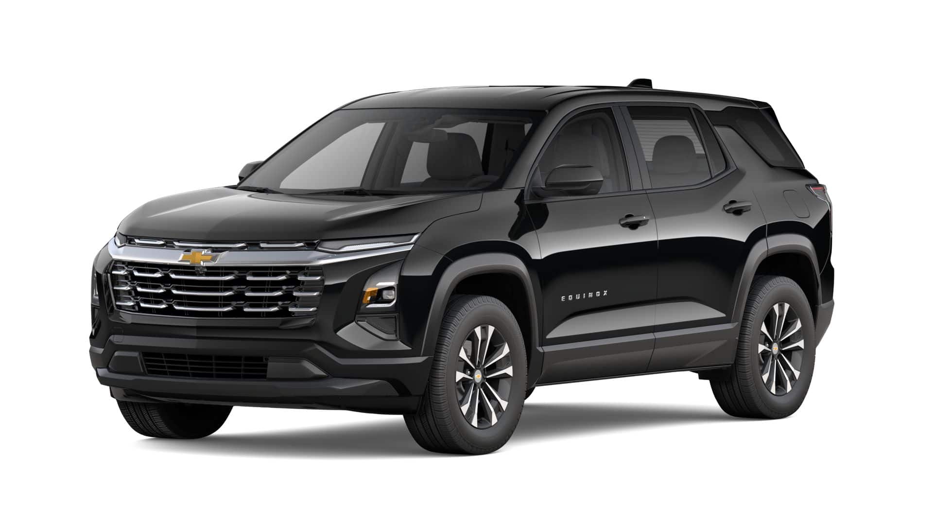 2027 Chevrolet Equinox LT in Mosaic Black Metallic — front three-quarter view