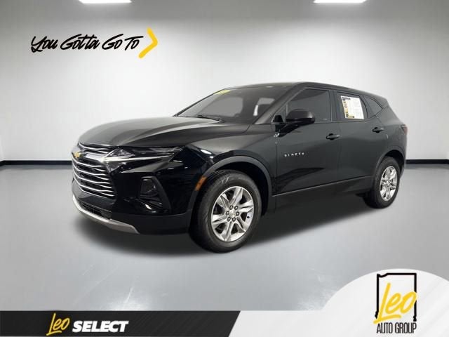 2021 Chevrolet Blazer LT in Black — front three-quarter view