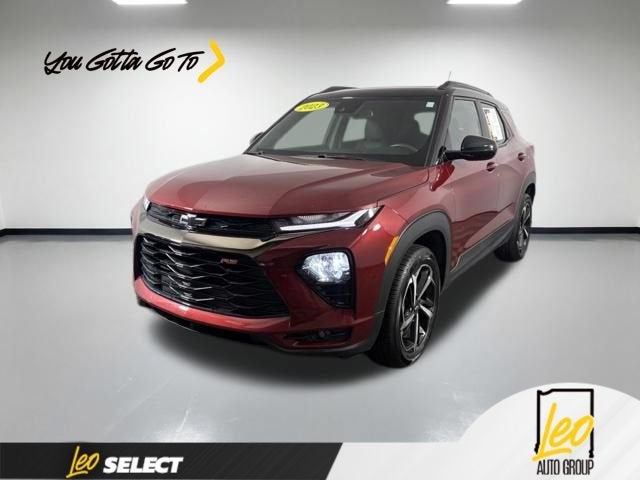 2023 Chevrolet Trailblazer RS in Crimson Metallic — front three-quarter view