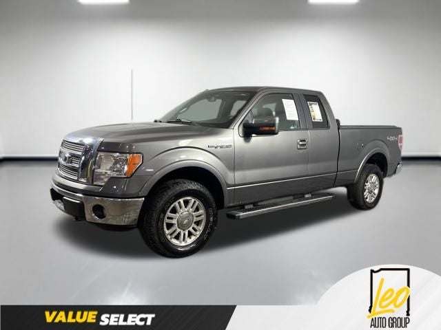 2012 Ford F-150 Lariat in Sterling Gray Metallic — front three-quarter view