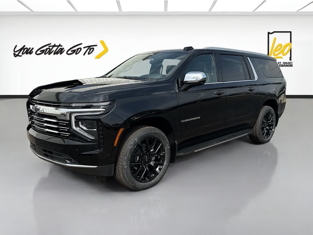 2026 Chevrolet Suburban Premier in Black — front three-quarter view