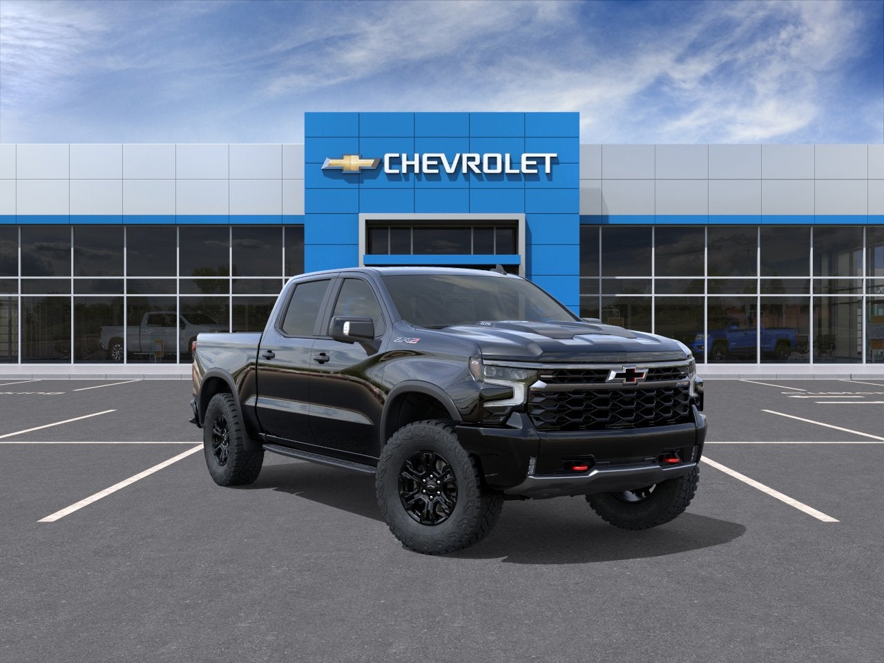 2026 Chevrolet Silverado 1500 ZR2 in Black — front three-quarter view