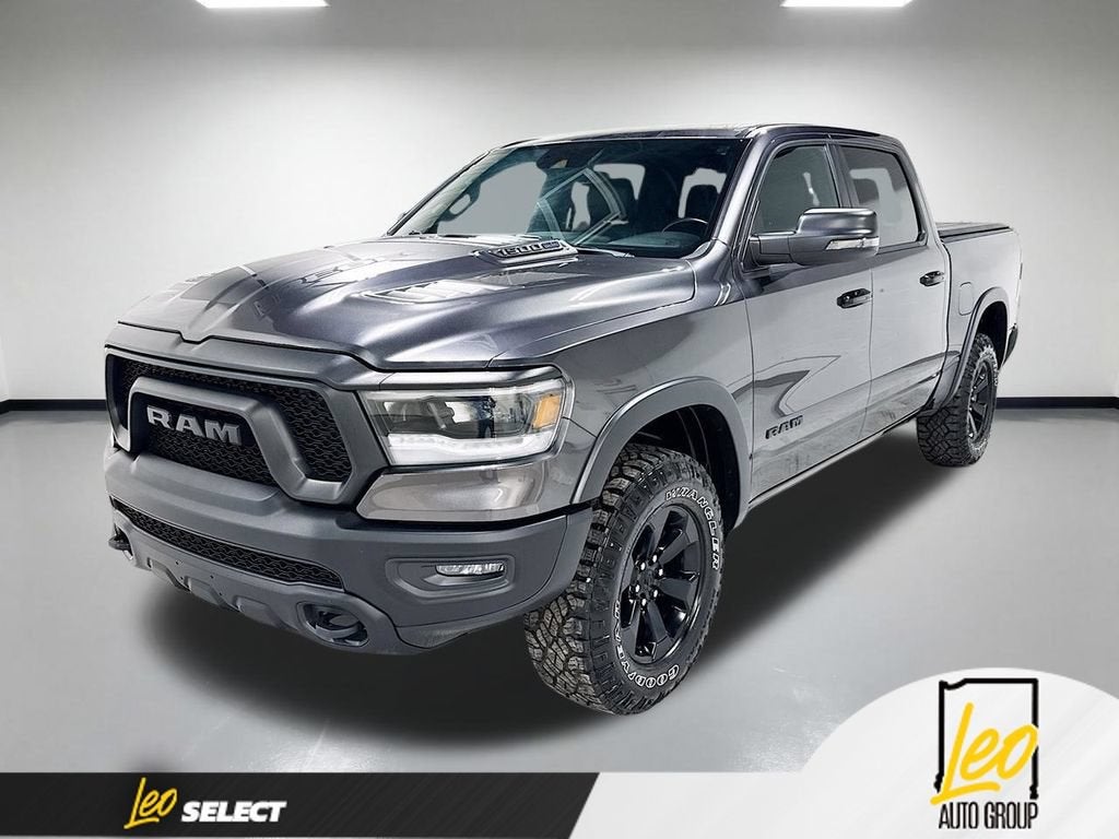 2023 RAM 1500 Rebel Crew Cab 4x4 5'7" Box in Gray — front three-quarter view