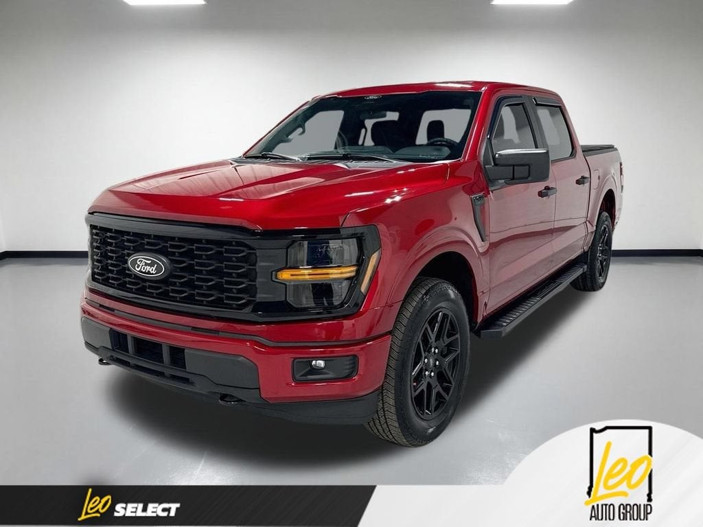 2024 Ford F-150 STX in Red — front three-quarter view