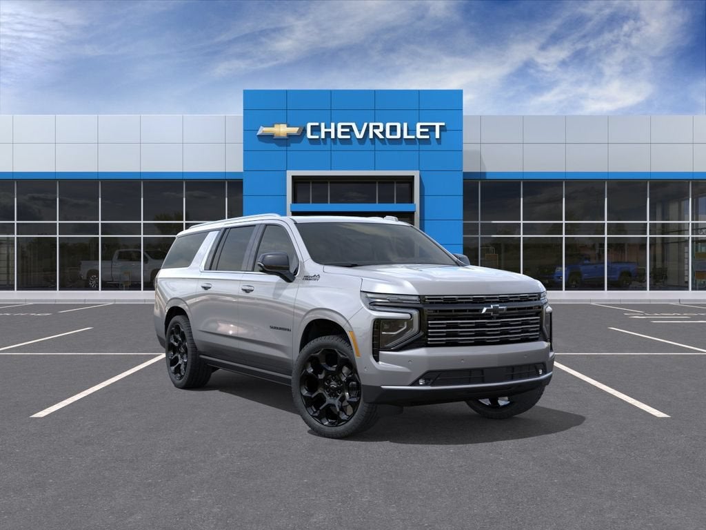 2026 Chevrolet Suburban High Country in Sterling Gray Metallic — front three-quarter view