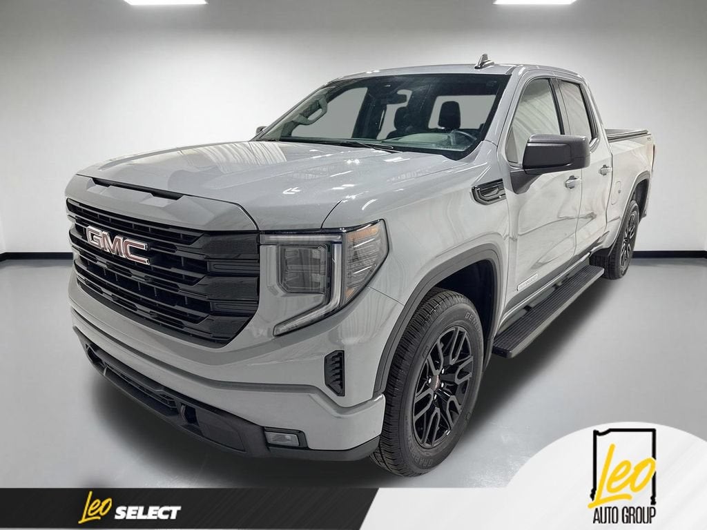 2024 GMC Sierra 1500 Elevation in Thunderstorm Gray — front three-quarter view