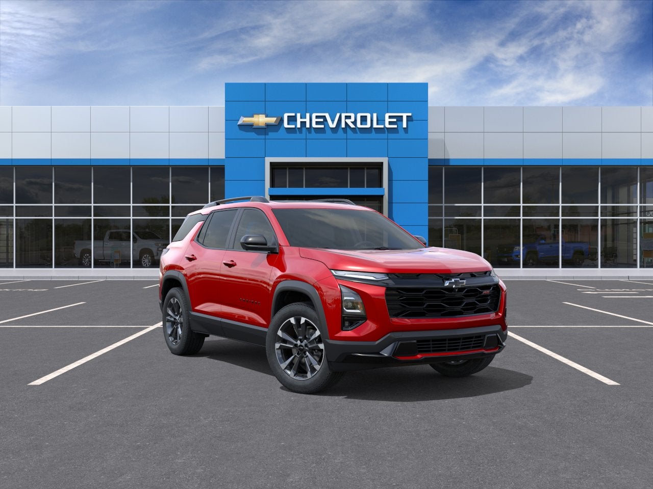 2027 Chevrolet Equinox AWD RS in Radiant Red Tintcoat — front three-quarter view