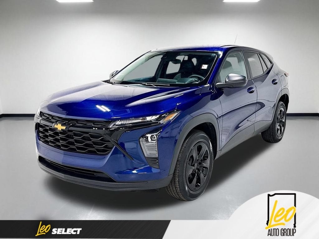 2024 Chevrolet Trax LS in Blue Glow Metallic — front three-quarter view