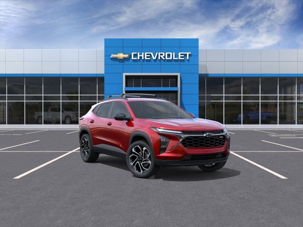 2026 Chevrolet Trax 2RS in Apex Red — front three-quarter view